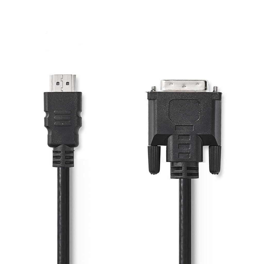Câble HDMI™ | HDMI™ Connecteur | DVI-D 24 + 1 broches mâle | 1080p | Plaqué nickel | 2.00 m | Droit | PVC | Noir | Boîte