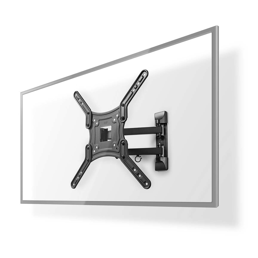 Montage TV mural mouvement intégral | 23 - 55 " | Poids d'écran maximal pris en charge: 30 kg | Inclinable | Rotatif | Distance minimale du mur: 70 mm | Distance maximale du mur: 400 mm | 3 Point(s) de Pivot | ABS / Acier | Noir