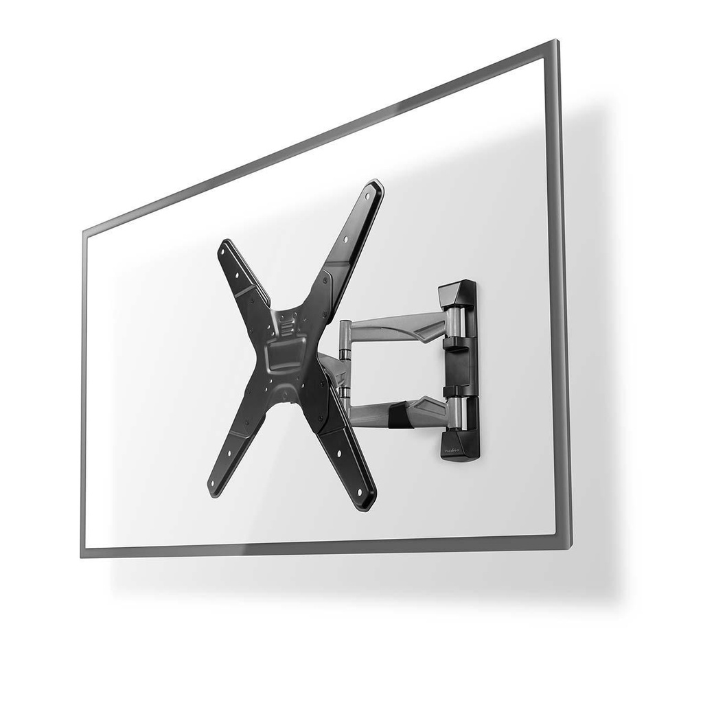 Montage TV mural mouvement intégral | 23 - 55 " | Poids d'écran maximal pris en charge: 30 kg | Inclinable | Rotatif | Distance minimale du mur: 48 mm | Distance maximale du mur: 410 mm | 3 Point(s) de Pivot | Acier | Noir