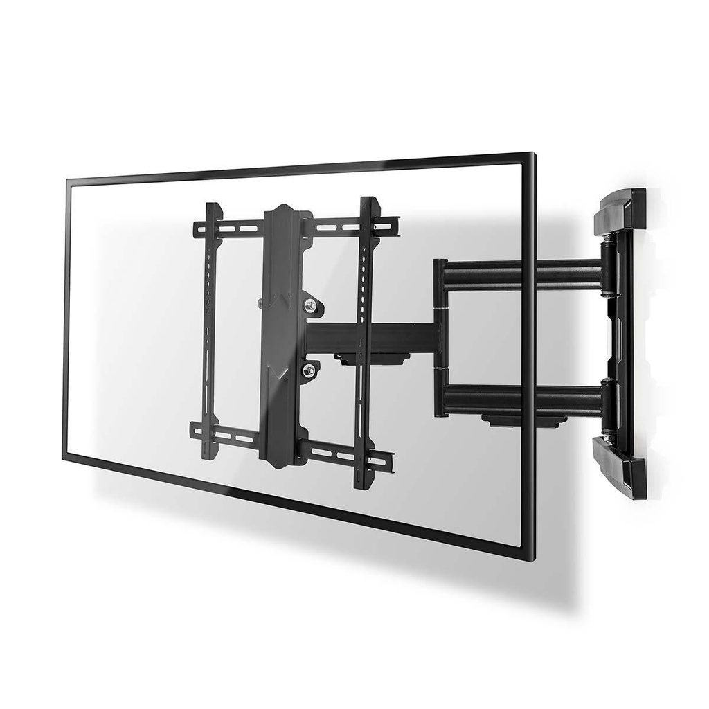 Montage TV mural mouvement intégral | 37 - 80 " | Poids d'écran maximal pris en charge: 50 kg | Inclinable | Rotatif | Distance minimale du mur: 70 mm | Distance maximale du mur: 650 mm | 3 Point(s) de Pivot | Acier | Noir