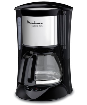 MOULINEX Cafetière filtre 6 tasses Noire & Inox - Subito - FG150813