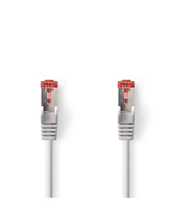 Câble Cat 6 | RJ45 Male | RJ45 Male | S/FTP | 1.00 m | Rond | LSZH | Gris | Sac en plastique NEDIS