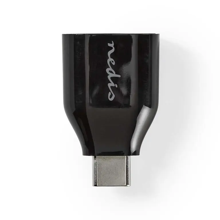 Adaptateur USB - USB 3.2 Gen 1 | USB Type-C™ Mâle | USB-A femelle | Plaqué nickel | Noir | NEDIS