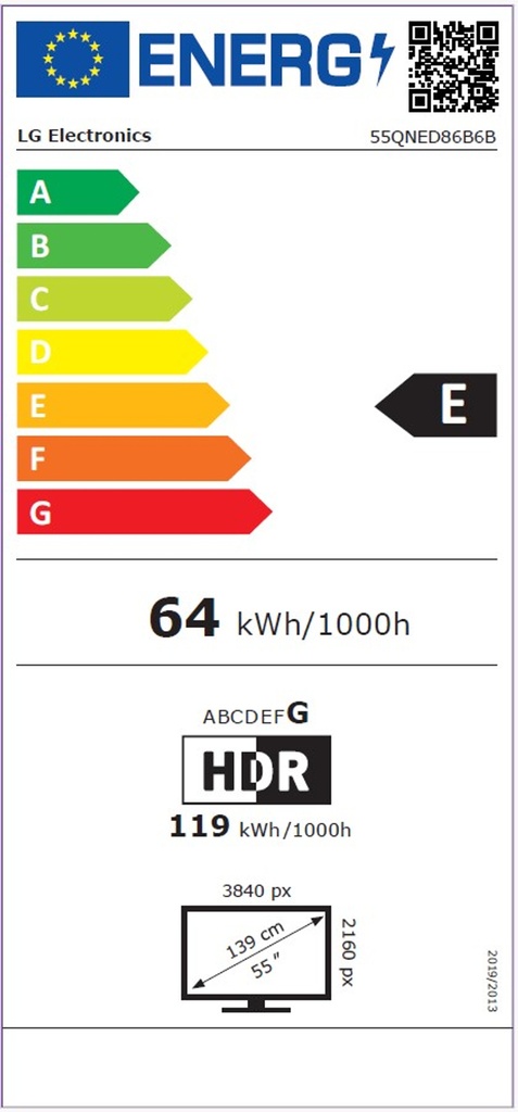 LG TV QD Mini-LED 4K - 55QNED86B6B