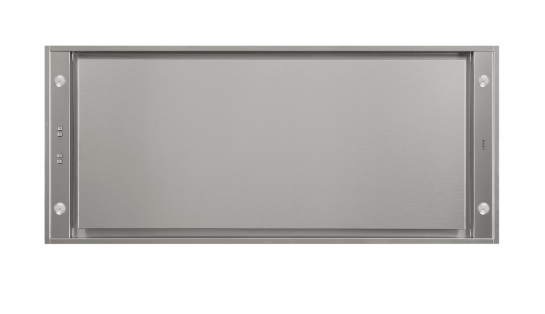 Plafonnier Novy Pureline - largeur 120 cm - inox - moteur cubic orientable - éclairage LED