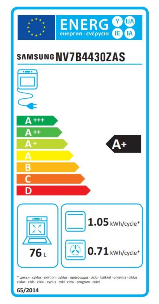 Four pyrolyse NV7B4430ZAS Samsung