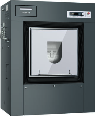 Miele Professional PW 6243 - Lave-linge professionnel Electrique, IG (carrosserie Gris Acier), boîte à produits en façade