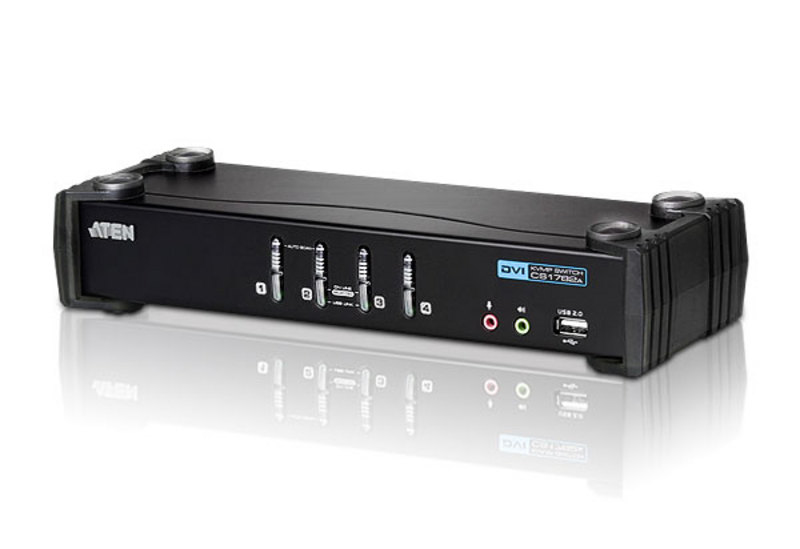 Aten CS1764A KVM DVI / USB + Audio - 4 ports avec cables