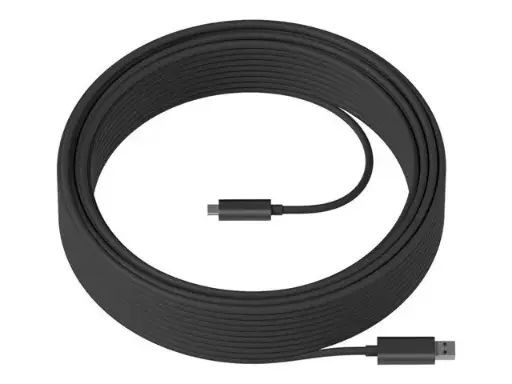 [939-001799] Logitech Strong - Câble USB - USB type A (M) pour USB-C (M) - USB 3.1 - 10 m - plenum, Active Optical Cable (AOC) - pour Tap pour les équipes Microsoft Large, Petites salles