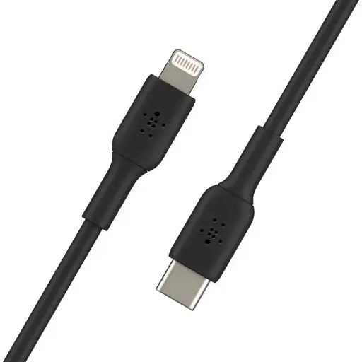 [CAA003BT1MBK] Lightning/USB-C câble 1m PVC, cert. mfi, noir BELKIN
